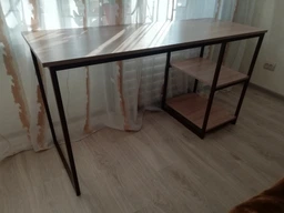 Стіл письмовий з полицями в стилі Лофт каркас металевий StepLoft Comp-table-129 фото от покупателей 2
