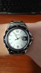 Мужские часы Skmei 0992 S Robby Steel Серебристые с белым циферблатом фото от покупателей 3