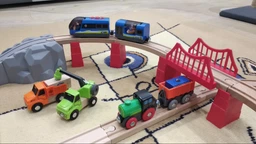 Набор машинок для деревянной железной дороги PlayTive Ikea Brio Машинка с краном, грузовик