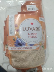 Трав'яний чай Lovare Tisanes Alpine Meadow з ромашкою та перцевою м'ятою в саше 24шт фото от покупателей 3