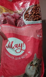 Сухий корм з М'ясом, рисом та овочами для дорослих кішок 14 кг Мяу фото від покупців 1