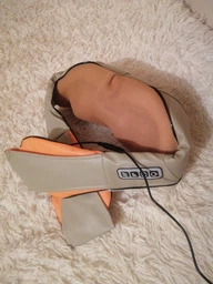 Массажер Massager of neck kneading роликовый с функцией прогрева 12V 24W Бежевый (SPI-8801)