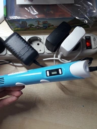 3D ручка с LCD Дисплеем Майнкрафт 3D PEN-11 GEN Minecraft для рисования Эко Пластиком, Голубая + Трафареты (D-2019090685) фото от покупателей 3