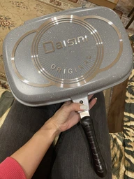 Сковорода-гриль підвійна Daisini BN-555 квадратна, алюміній, мармурове антипригарне покриття фото від покупців 1