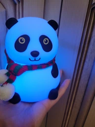 Силіконовий нічник світильник дитячий 3DTOYSLAMP Панда із шарфом новорічний фото від покупців 1