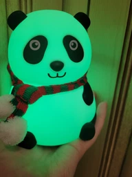 Силіконовий нічник світильник дитячий 3DTOYSLAMP Панда із шарфом новорічний