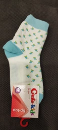Детские носки хлопковые для девочек Conte Kids Tip-Top 5С-11СП 273 18 р Белые/Бледно-бирюзовые (4810226197073)