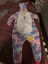 Пижама кигуруми Kigurumi Звездный Единорог для девочек фиолетовый на рост 120-130 см (200241)
