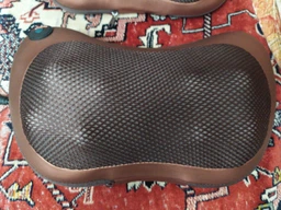 Массажная подушка Massage pillow для шеи и спины инфракрасный роликовый массажер на 8 роликов