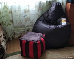 Крісло Мішок Груша Оксфорд 300 розмір Великий Студія Комфорту Коричневий