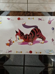 Килимок під миски для собак і кішок Trixie Comic Cat 44 x 28 см (4011905245447) фото від покупців 11