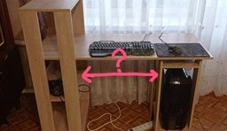 Компьютерный стол + стеллаж на 3 ячейки для дома и офиса DrevoGoods Pro прямой, письменный, компактный для хранения вещей, книг, документов 1200х1075х532 мм Белый / Бетон + полка под системный блок (195|4) фото от покупателей 6