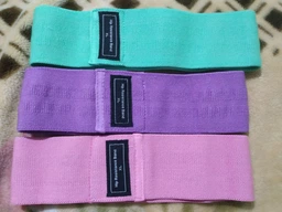 Резинки для фитнеса и спорта тканевые Hip Resistance Band комплект из 3 шт фото от покупателей 4
