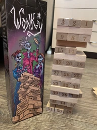 Настільна гра дженга Strateg 30358 B Wonky на 54 дерев'яних бруска (30358-RT) фото від покупців 13