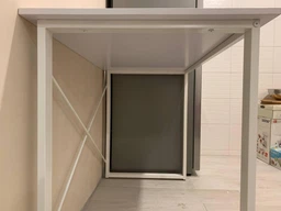Компьютерный стол Ferrum-decor Дейв 75x100x60 белый ДСП Дуб Сан-Марино 16мм фото от покупателей 5