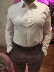 Рубашка хлопковая мужская Colin's CL1041350WHT XS White фото от покупателей 13