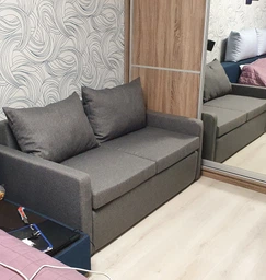 Диван-ліжко Kairos Айго 2 Саванна нова 14 Темно-сірий (FM124461) фото від покупців 18