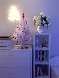 Сосна искусственная новогодняя 90 см, белый, ПВХ (МАГ-90) фото от покупателей 16