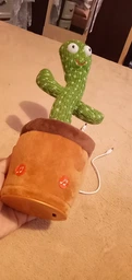 Танцующий кактус поющий с подсветкой Dancing Cactus TikTok игрушка Повторюшка кактус зеленый (L02) фото от покупателей 7