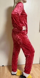 Піжама (світшот + штани) жіноча великих розмірів велюрова Martelle Lingerie M-309 велюр 42 (XL) Чорна (MAR309045V) фото від покупців 2