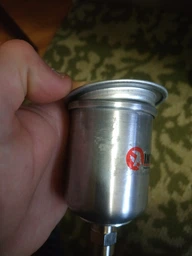 Пистолет покрасочный HP MINI форсунка (d-0,5 мм) с верхним металлическим бачком 125 мл, плоский и овальный факел INTERTOOL