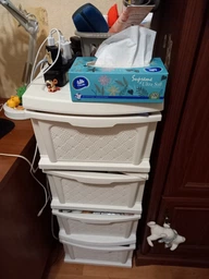 Пластиковый комод R-plastic 34*40*86 см (белый) фото от покупателей 3