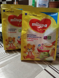 Молочна каша Milupa Мультизлакова з яблуком і грушею 210 г фото від покупців 3