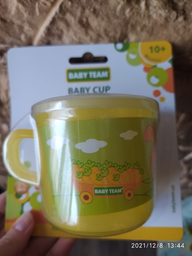 Чашка дитяча Baby Team прозора 200 мл (6007_зелена) фото від покупців 7