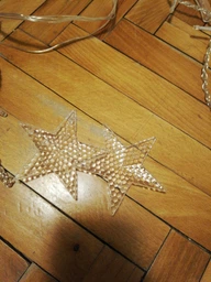 Гирлянда штора Xmas с формами колокольчики 12 PCS light Белый теплый фото от покупателей 2
