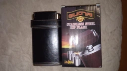 Фляга 300 мл Brown Leather і 4 чарки, Нержавіюча сталь