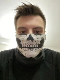 Баф с черепом маска skull из лавсана, Черный (7111942013) фото от покупателей 6