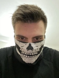 Баф с черепом маска skull из лавсана, Черный (7111942013) фото от покупателей 5