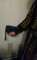 Чоловічий гаманець ST Leather з натуральної шкіри чорного кольору великий розмір з блискавкою для прав та паспорта (bg184fash51) фото від покупців 9