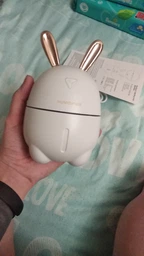 Увлажнитель воздуха зайчик Rabbit 2в1 на 300 мл детский мини персональный LED ароматизатор c подсветкой белый фото от покупателей 3