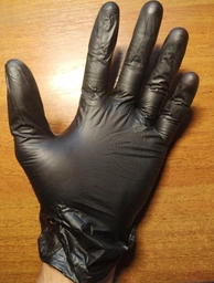 Одноразові рукавиці Nitromax нітрильно-вінілові без пудри L 10 шт. Чорні (NT-NTR-BLKL) фото від покупців 1