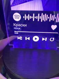 3D светильник ночник Spotify с фото и песней для влюблённых RGB с пультом управления DIDIDART фото от покупателей 3