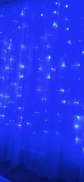 Праздничная светящаяся гирлянда " Штора " на окно или карниз 160LED 2х2м свет диодов Синий