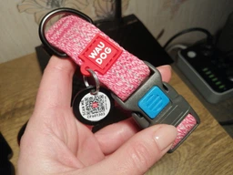 Ошейник для собак из восстановленного хлопка WAUDOG Re-cotton с QR паспортом светоотражающий пластиковый фастекс Ш 25 мм Дл 33-49 см (02929Collar) фото от покупателей 2