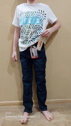 Детские джинсы для мальчика Levi's LVB 512 Slim Taper Jean 8E6728-M9F 104-110 см Темно-синие (3665115041507) фото от покупателей 2