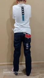 Детские джинсы для мальчика Levi's LVB 512 Slim Taper Jean 8E6728-M9F 104-110 см Темно-синие (3665115041507) фото от покупателей 1