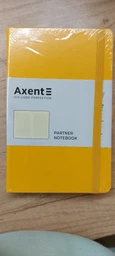 Книга записна Axent Partner, 125x195 мм, 96 аркушів, клітинка, жовта (8201-08-A)