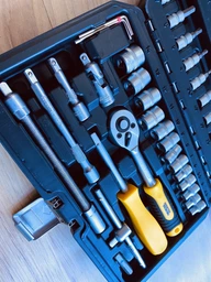 Набір інструментів Mastertool ¼" 46 шт 4-14 мм CrV кейс з металевими замками 78-2047 фото від покупців 5