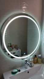 Зеркало Мойдодыр SUNNY 60x60 S с LED-подсветкой и сенсорным выключателем фото от покупателей 3