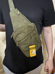 Мужская сумка-слинг Acropolis СДД-2 Хаки фото от покупателей 6