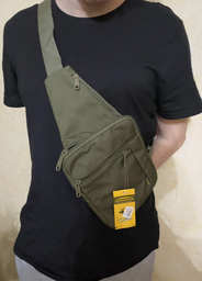 Мужская сумка-слинг Acropolis СДД-2 Хаки фото от покупателей 2
