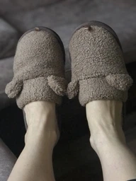 Женские домашние тапочки утепленные меховые с закрытым носком Twins Hs Teddi Меховые 38/39 26 см Серые (4820182037726) фото от покупателей 8