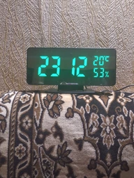 Настільний годинник дзеркальний дисплей Led Mirror Clock (VST 888Y) Зелене підсвічування фото від покупців 10