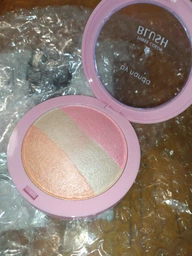 Компактні запечені рум'яна з шиммером By Nanda Three Color Blush 15 г № 03