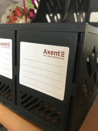 Лоток для бумаг Axent вертикальный на 3 отделения сборный черный (4041-01-A) фото от покупателей 7
