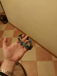 Ошейник для Собак BronzeDog Urban Camo Нейлоновый с Металлической Пряжкой и Гравировкой Синий 16 мм 25-33 см (32/1362)